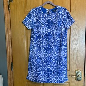 The Limited Blue and White Floral Mini Dress